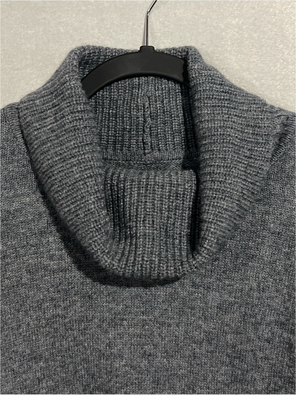 J.Crew Wool Cashmere Turtleneck Poncho Women’s One Size Gray BV431 - Picture 8 of 12